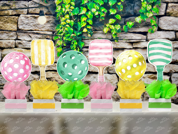 Pickleball Theme Centerpiece | Pickle Ball Birthday Party | Pickleball Party Table Centerpiece | Pickleball Sports Decoration SET OF 6