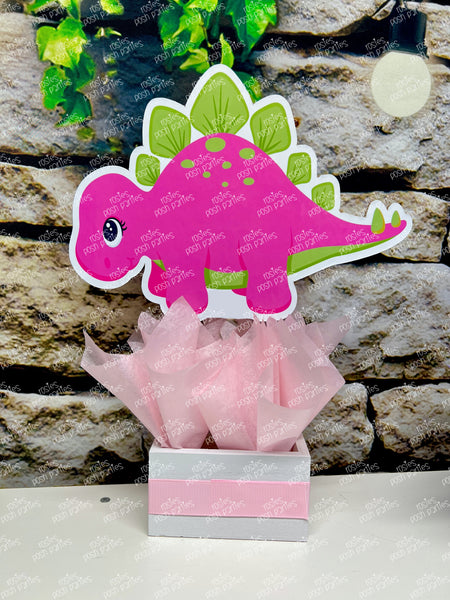Pink Dinosaur Theme | Pink Dinosaur Baby Shower or Birthday | Dinosaur Table Centerpiece Party Decoration SET OF 4