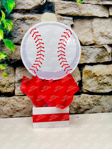 Sports Barz Mitzvah Theme | Sports Baby Shower Party Decoration | Soccer Football Baseball Basketball Table Centerpiece SET OF 4