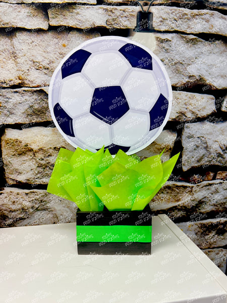 Sports Barz Mitzvah Theme | Sports Baby Shower Party Decoration | Soccer Football Baseball Basketball Table Centerpiece SET OF 4