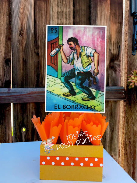 Loteria Theme | Loteria Game Night | Birthday Party Centerpiece Decoration | Loteria Party | Loteria Theme Centerpiece | Party INDIVIDUAL