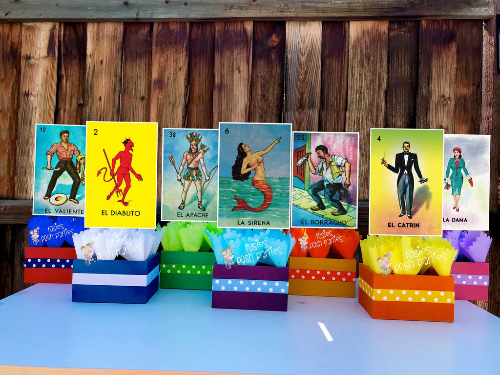 Loteria Theme | Loteria Game Night | Birthday Party Centerpiece Decoration | Loteria Party | Loteria Theme Centerpiece | Party INDIVIDUAL