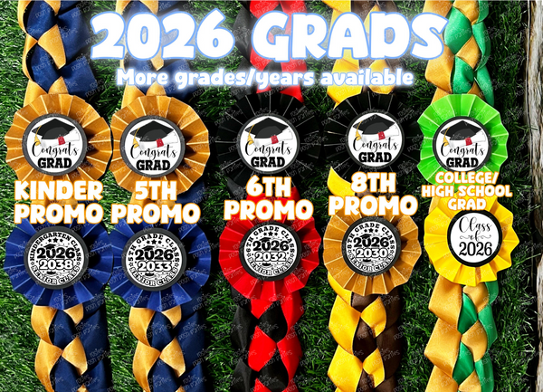 Graduation Lei | Baseball Lei | Senior Night Gift Lei | Braided Ribbon Lei | Graduation Ribbon Lei | Graduate Lei | Sports Lei