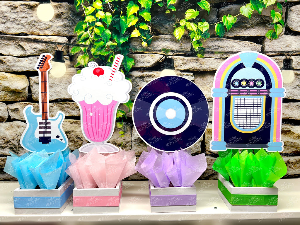 50 s Theme 1950s Party Centerpiece Decoration Rosie s Posh Parties
