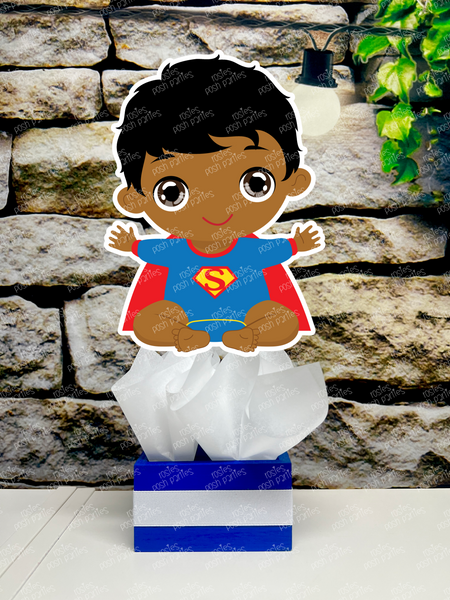 African Baby Super Hero Theme Birthday Baby Shower Party Centerpiece SET OF 6