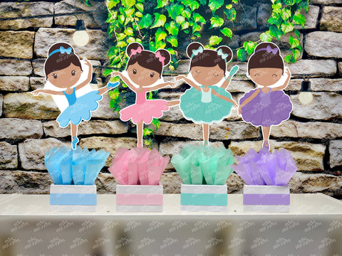 Afro Ballerina Birthday Theme Party Decoration Table Centerpiece