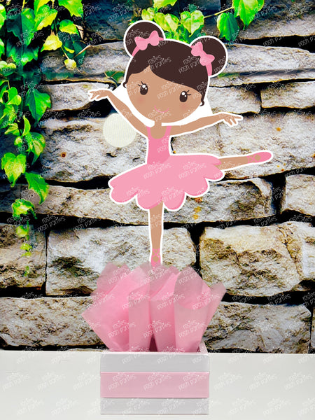 Afro Ballerina Birthday Theme Party Decoration Table Centerpiece