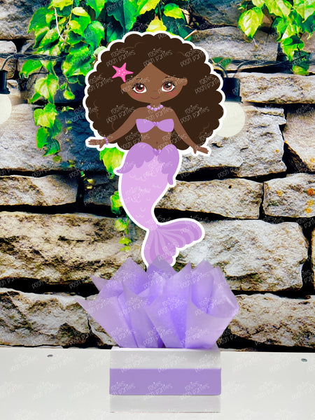 African Mermaid Pastel Theme Centerpiece Decoration INDIVIDUAL