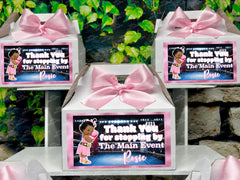 Pink Boxing Main Event Baby Shower Theme | Gender Reveal Boxing Theme | Main Event Boxing Favor Box | Royal Gender Reveal Party Gable Box VARIETY