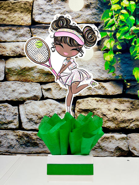 Afro Tennis Theme | Tennis Girl Birthday | Sports Theme | Aced Tennis Birthday | Game Set Match Tennis Baby Shower | Party SET OF 4