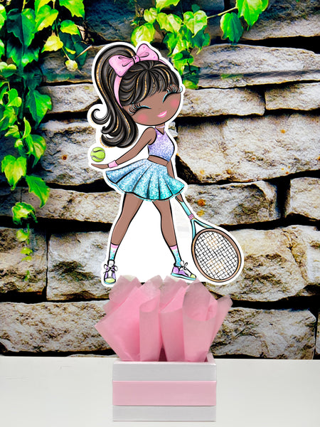 Afro Tennis Theme | Tennis Girl Birthday | Sports Theme | Aced Tennis Birthday | Game Set Match Tennis Baby Shower | Party SET OF 4