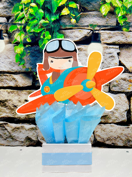 Airplane Pilot Birthday Baby Shower Theme Party Centerpiece Decoration INDIVIDUAL