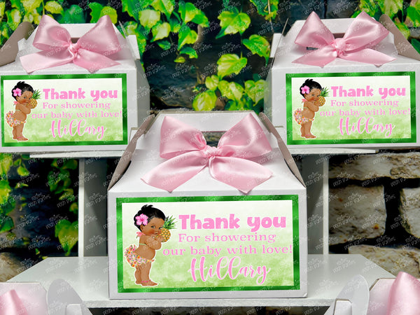 Aloha Island Girl Baby Shower | Luau Gable Favor Box Theme | Pineapple Pool Summer |Luau Baby Shower | Luau Baby Shower | Hawaiian VARIETY