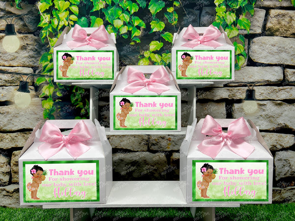Aloha Island Girl Baby Shower | Luau Gable Favor Box Theme | Pineapple Pool Summer |Luau Baby Shower | Luau Baby Shower | Hawaiian VARIETY