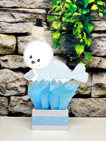 Arctic Friends Birthday Theme | Winter Onederland Baby Shower | Winter Friends Party Decoration Table Centerpiece INDIVIDUAL
