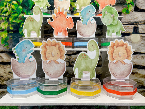 Dinosaur Birthday Theme | Dinosaur Party Candy Jar Favor | Dino Theme Favors | Triceratops Fossil | Candy Jar Decoration Favor SET OF 12