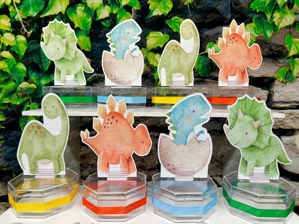 Dinosaur Birthday Theme | Dinosaur Party Candy Jar Favor | Dino Theme Favors | Triceratops Fossil | Candy Jar Decoration Favor SET OF 12