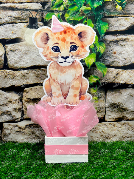 Pink Safari Theme | Safari Baby Shower | Jungle Table Centerpiece Decoration | Safari Birthday Party SET OF 4