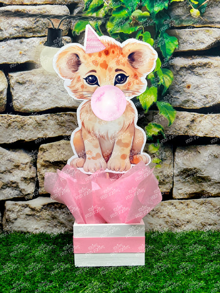 Pink Bubble Gum Safari Theme | Safari Baby Shower | Jungle Table Centerpiece Decoration | Safari Birthday Party INDIVIDUAL