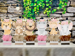 Pink Jungle Baby Shower Theme | Pink Safari Birthday Theme Table Centerpiece | Jungle First Birthday | Jungle Safari  INDIVIDUAL