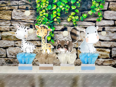 Boy Baby Jungle Theme | Safari Baby Shower | Jungle Safari Centerpiece Decoration | Safari Party | Table Centerpiece SET OF 4