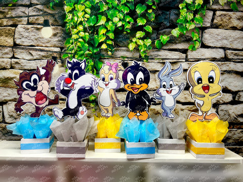 baby looney Tunes birthday baby shower theme centerpiece decoration