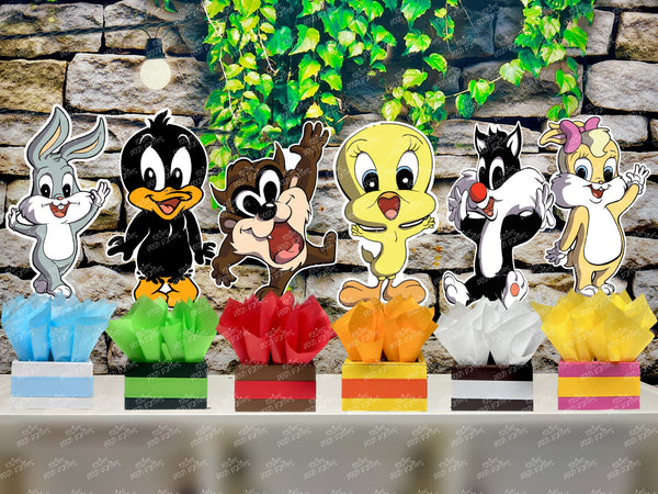 Baby Looney Tunes Theme | Looney Tunes Baby Shower | Baby Looney Birthday Table Centerpiece | Baby Looney SET OF 6