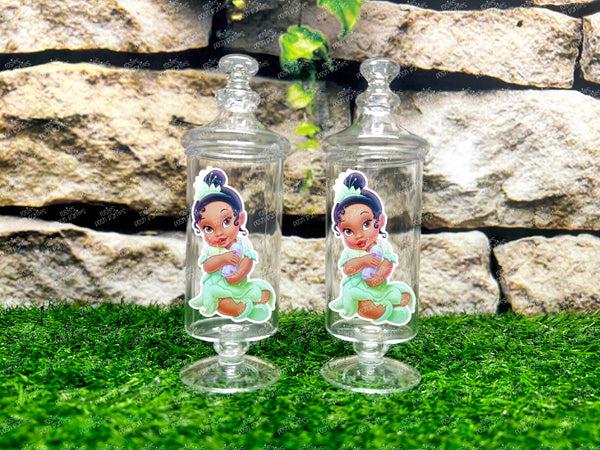 Baby Tiana Princess Birthday Baby Shower Party Decoration Apothecary Jar Favor