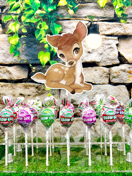 Bambi Birthday Theme | Bambi Baby Shower Party Decoration Cakepop Lollipop Favor Stand