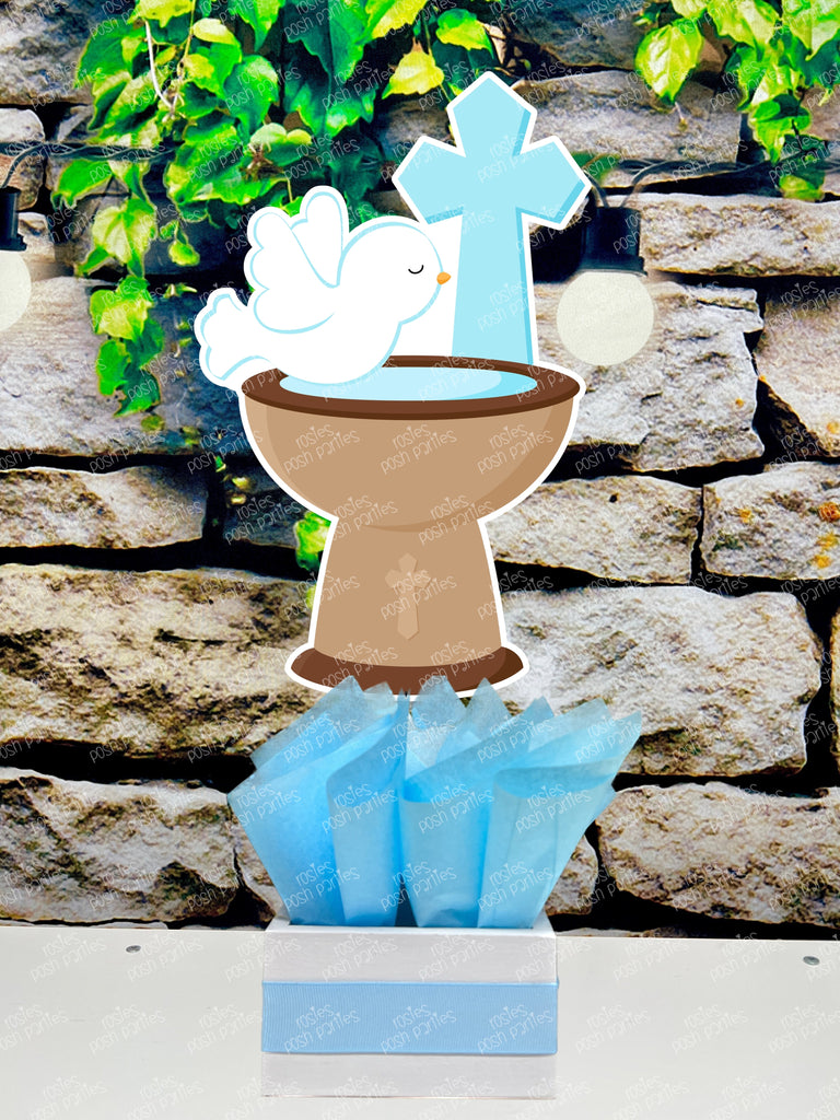10 Pack Blue Angel Boy Baptism Foam Favors – Centerpiece Decorations For Nino