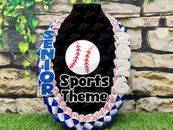 Volleyball Sports Graduation Lei | Promotion Gift Lei | Sports Senior Night Gift Lei | Braided Ribbon Lei | Graduation Ribbon Lei | Graduate