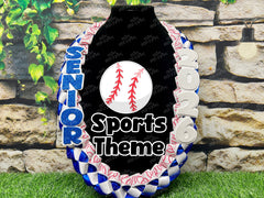Baseball Sports Graduation Lei | Promotion Gift Lei | Sports Senior Night Gift Lei | Braided Ribbon Lei | Graduation Ribbon Lei | Graduate