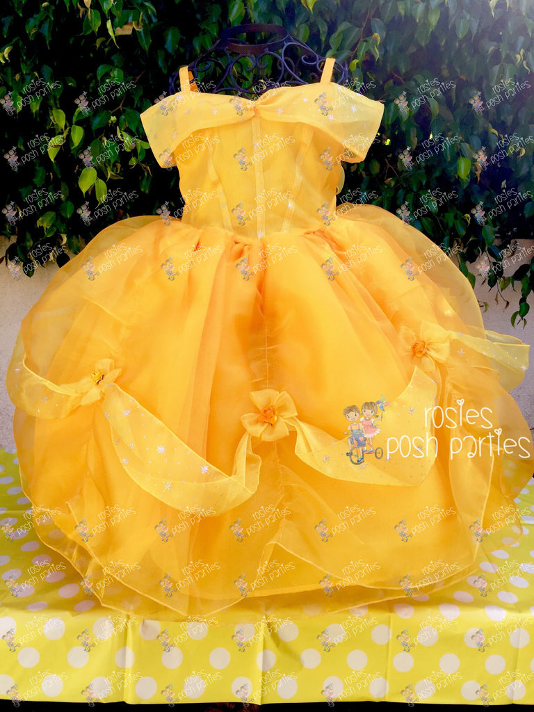 Princes Belle | Belle Dress Costume | Belle Birthday Theme Outfit Dress | Belle Party