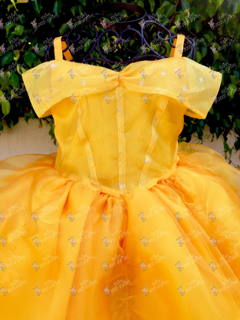 Princess Belle Gown - Beauty and the Beast Costume Ball Dress, #Ball #Beast  #beauty #Belle #C... | Prom dresses yellow, Princess dress, Belle gown