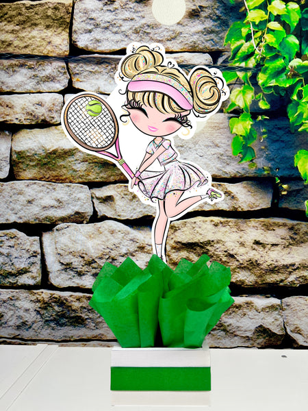 Blonde Tennis Theme | Tennis Girl Birthday | Sports Theme | Aced Tennis Birthday | Game Set Match Tennis Baby Shower | Party SET OF 4