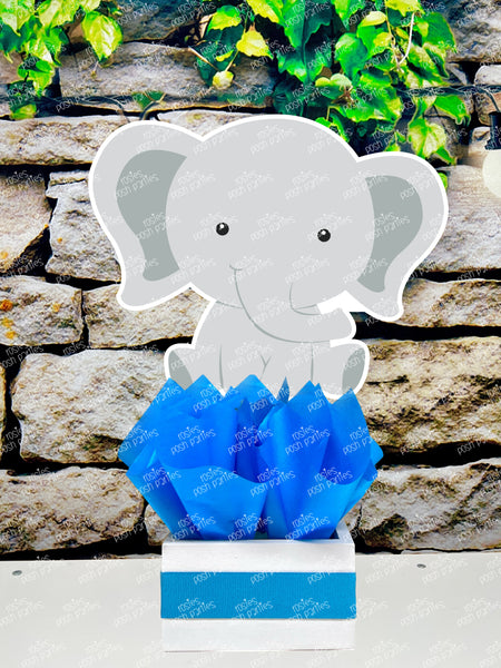 Blue Baby Jungle Safari Birthday Baby Shower Theme Party Decoration Table Centerpiece
