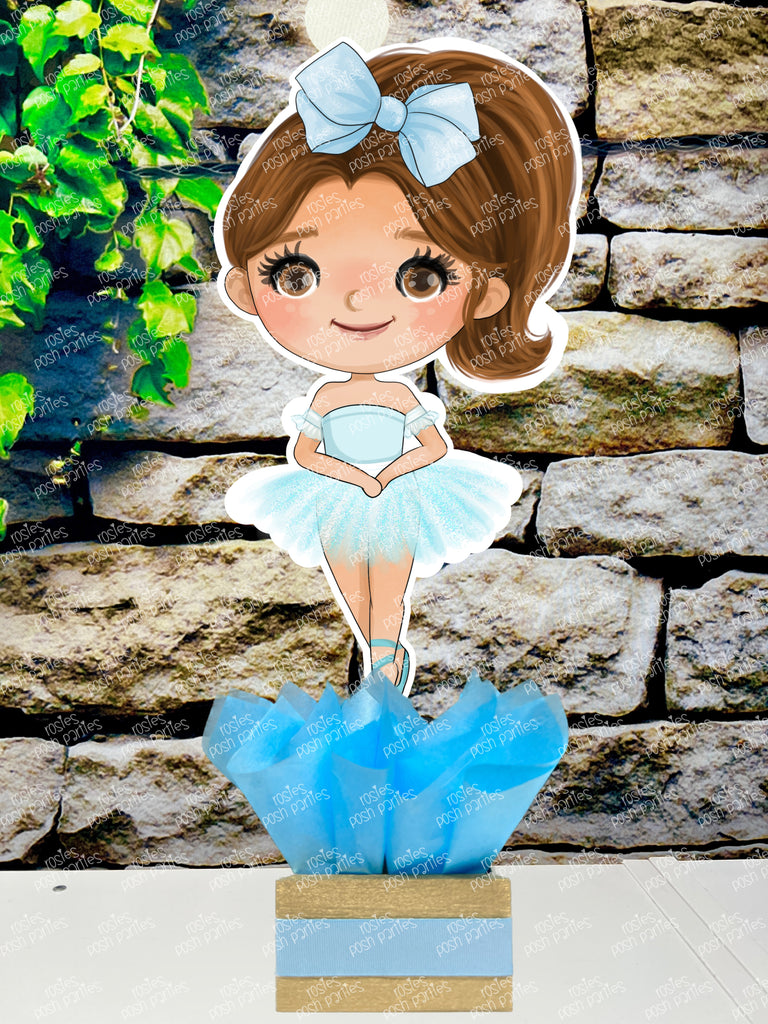 Blue Ballerina Theme Table Centerpiece | Rosie's Posh Parties Blonde Ballerina Blue Ballerina Theme Table Centerpiece | Rosie's Posh Parties Blonde Ballerina