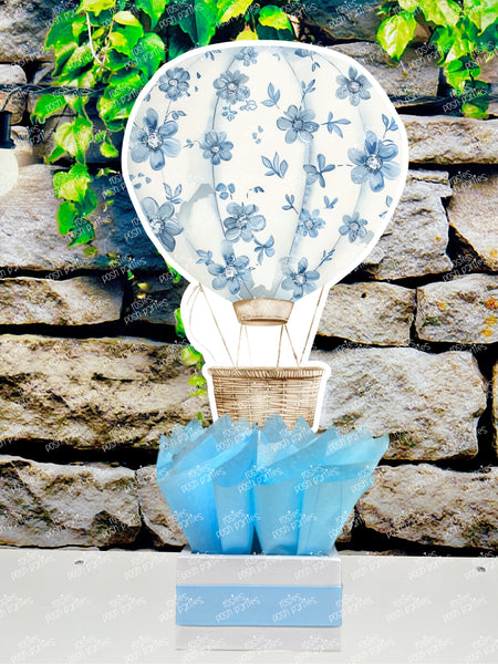 Blue Hot Air Balloon Baby Shower Theme | Hot Air Balloon Birthday Centerpiece | Hot Air Balloon Party Decoration | Hot Air Balloon INDIVIDUAL