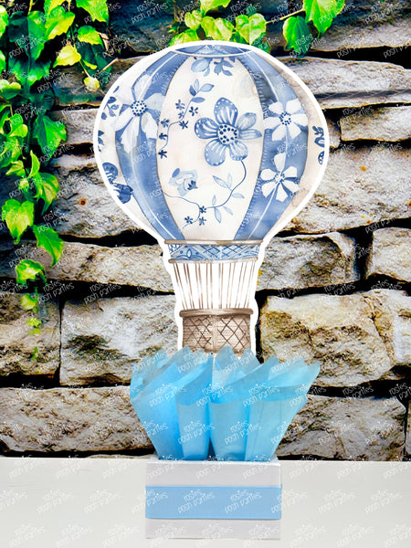 Blue Hot Air Balloon Baby Shower Theme | Hot Air Balloon Birthday Centerpiece | Hot Air Balloon Party Decoration | Hot Air Balloon INDIVIDUAL