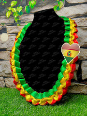 Graduation Lei | Bolivia Flag Lei | Senior Night Gift Lei | Braided Ribbon Lei | Graduation Ribbon Lei | Graduate Lei | Country Lei