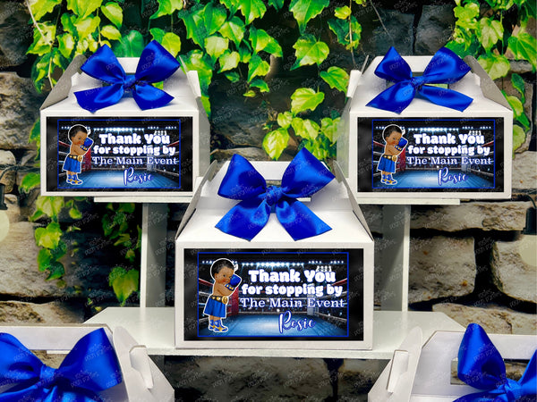 Boxing Main Event Baby Shower Theme | Gender Reveal Boxing Theme | Main Event Boxing Favor Box | Royal Gender Reveal Party Gable Box VARIETY