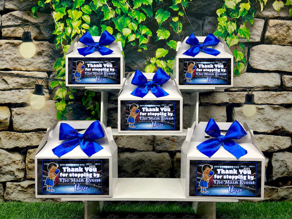 Boxing Main Event Baby Shower Theme | Gender Reveal Boxing Theme | Main Event Boxing Favor Box | Royal Gender Reveal Party Gable Box VARIETY