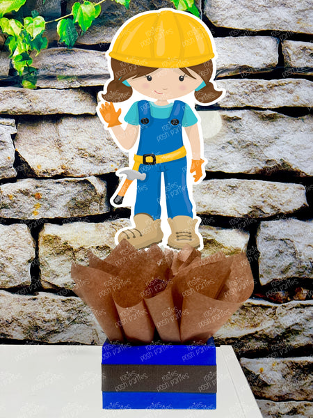 Construction Theme | Construction Birthday Party Centerpiece Decoration | Building Party | Brown Boy Birthday Theme | Construction Deco INDIVIDUAL