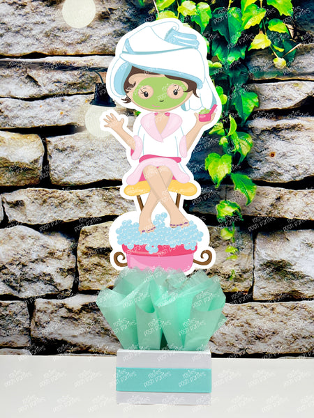 Spa Day Theme | Bridesmaid Party | Bridal Shower Spa Day Party | Table Centerpiece Decoration SET OF 4
