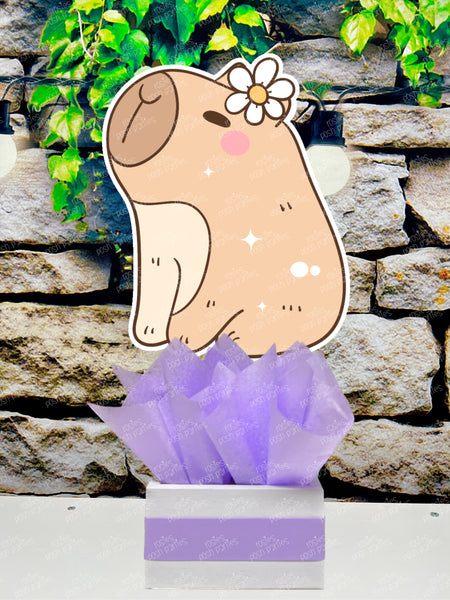 Capybara Birthday Theme | Cappy Birthday Party Centerpiece Decoration | Capy Party | It's a Capy Birthday Decoration INDIVIDUAL