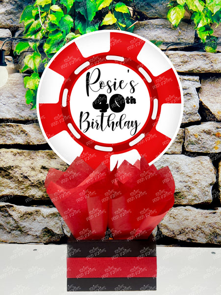 Casino Night Theme | Casino Birthday Theme Party Table Centerpiece Party Decoration INDIVIDUAL
