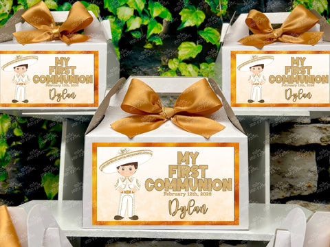 Charro Mariachi First Communion | Charra Birthday Theme | Charra Theme Primera Comunion Gable Favor Box | Charra Favor Gable Box VARIETY