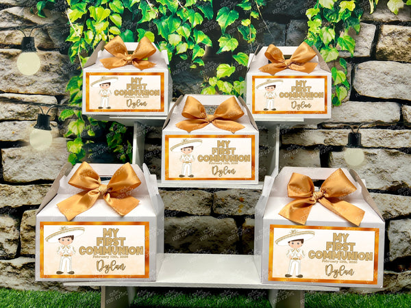 Charro Mariachi First Communion | Charra Birthday Theme | Charra Theme Primera Comunion Gable Favor Box | Charra Favor Gable Box VARIETY