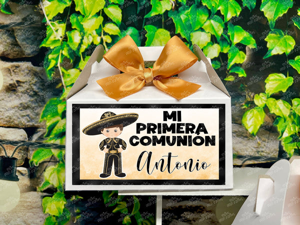 Mariachi Charro First Communion | Charra Birthday Theme | Charra Theme Primera Comunion Gable Favor Box | Charra Favor Gable Box VARIETY