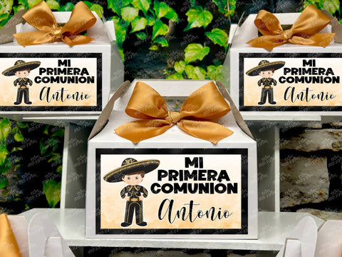 Mariachi Charro First Communion | Charra Birthday Theme | Charra Theme Primera Comunion Gable Favor Box | Charra Favor Gable Box VARIETY